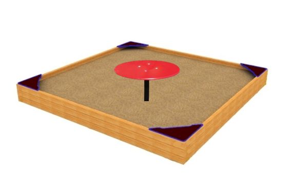 Játszótér - Homokozó 410 x 410 cm-es (óriás) - beépített játszóasztallal