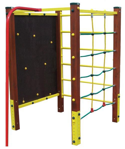 Játszótér - Négyszögletű mászótorony - tűzoltórúddal, hatfokú mászókával